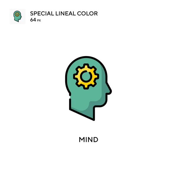 Mind Simple Vector Icon Perfect Color Modern Pictogram Editable Stroke — Stock Vector