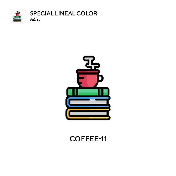Coffee Icono Vector Simple Pictograma Moderno Color Perfecto Trazo Editable — Vector de stock