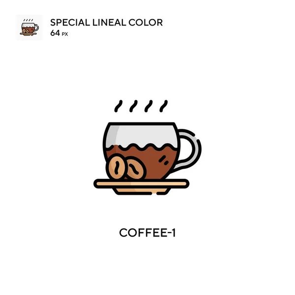 Kahve Basit Vektör Simgesi Düzenlenebilir Vuruş Üzerine Mükemmel Renk Modern — Stok Vektör