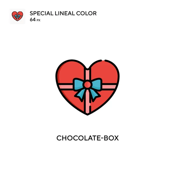 Caja Chocolate Icono Vector Simple Pictograma Moderno Color Perfecto Trazo — Archivo Imágenes Vectoriales