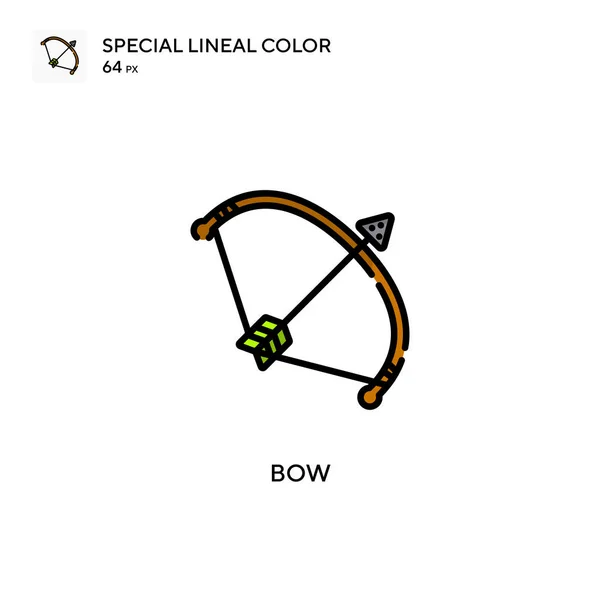 弓シンプルなベクトルアイコン 編集可能なストローク上の完璧な色現代ピクトグラム — ストックベクタ
