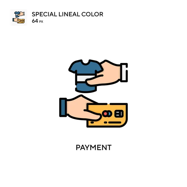 Payment Simple Vector Icon Perfect Color Modern Pictogram Editable Stroke — Stock Vector