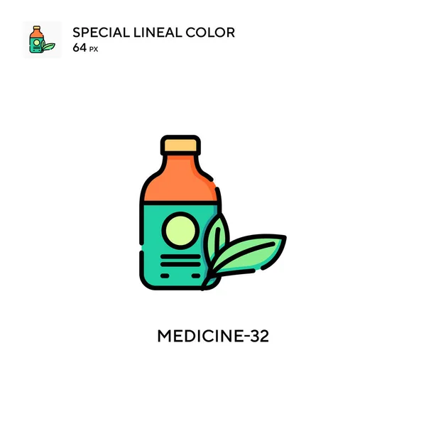 Medicine Icono Vector Simple Pictograma Moderno Color Perfecto Trazo Editable — Vector de stock