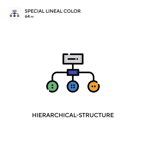 Hierarchische Struktur Einfaches Vektor Symbol Perfekte Farbe Modernes Piktogramm Auf — Stockvektor