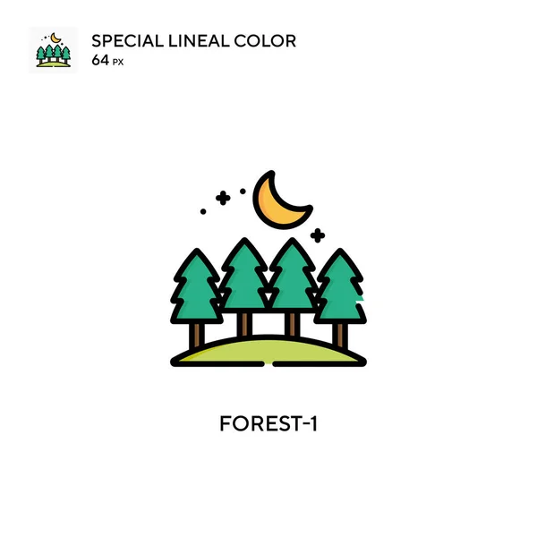 Forest Eenvoudig Vectoricoon Perfecte Kleur Modern Pictogram Bewerkbare Slag — Stockvector