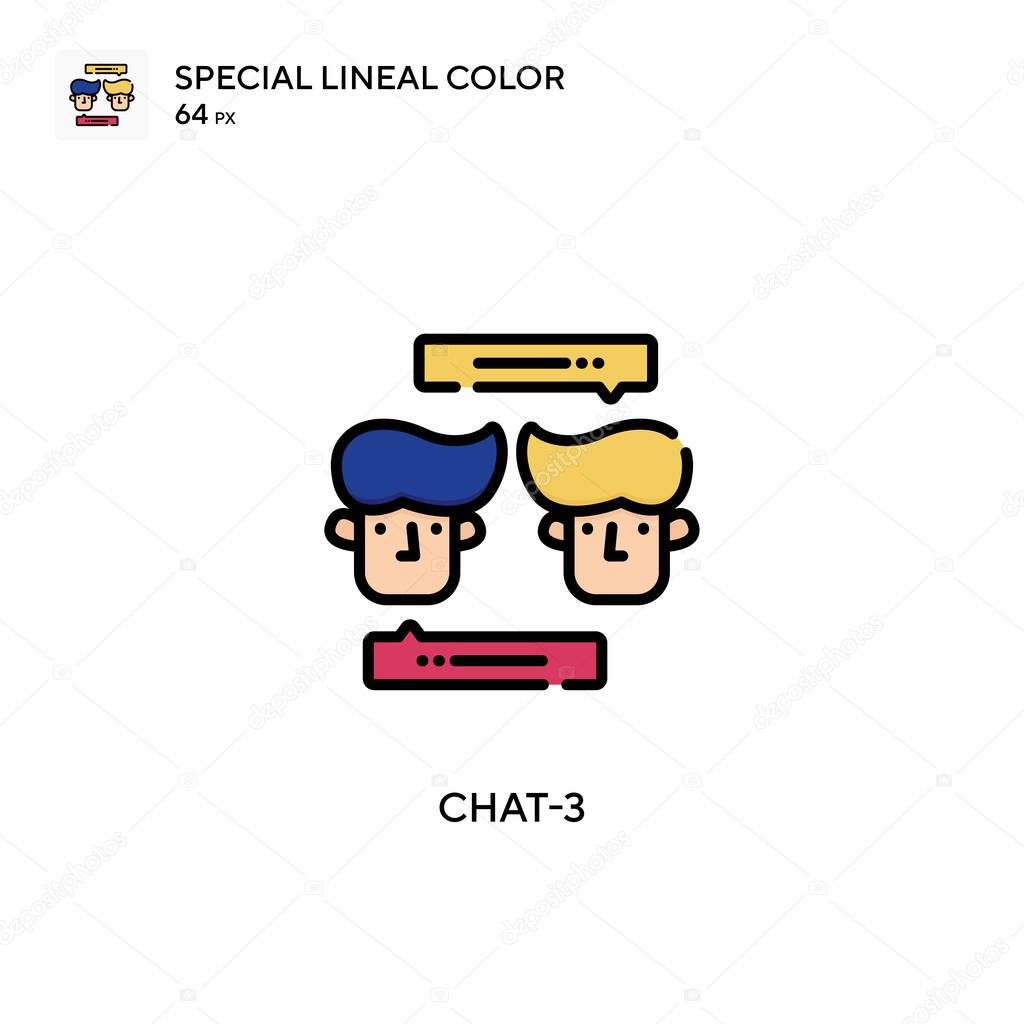 Chat-3 Simple vector icon. Perfect color modern pictogram on editable stroke.