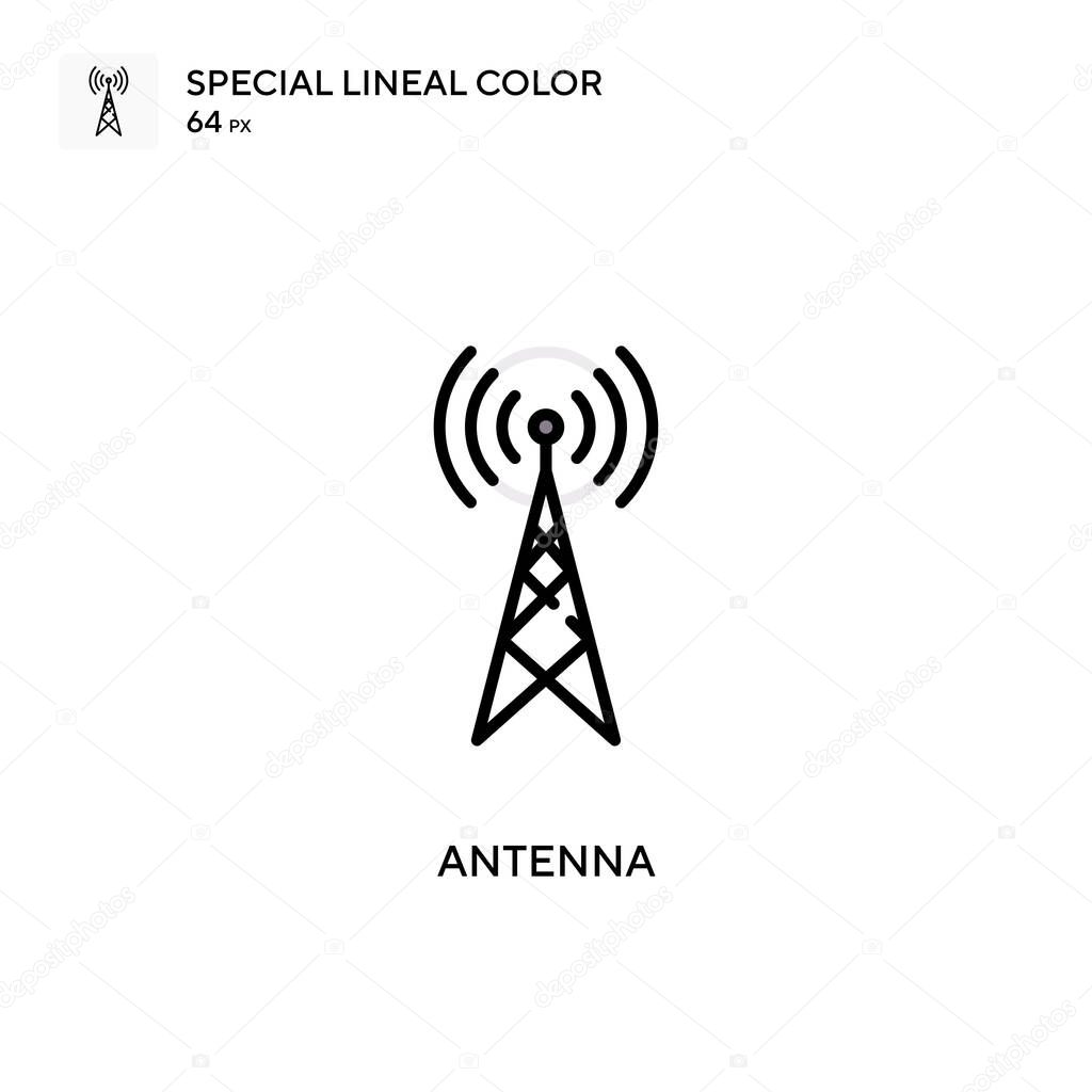 Antenna Simple vector icon. Perfect color modern pictogram on editable stroke.