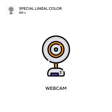 Webcam Basit vektör simgesi. Düzenlenebilir vuruş üzerine mükemmel renk modern pictogram.