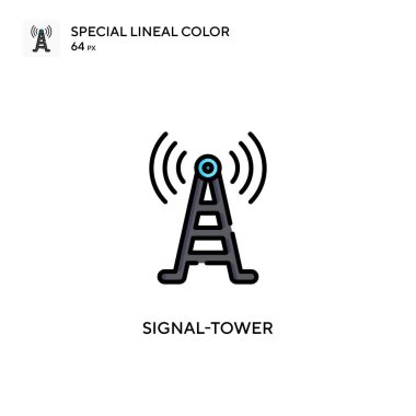 Sinyal kulesi basit vektör simgesi. Düzenlenebilir vuruş üzerine mükemmel renk modern pictogram.