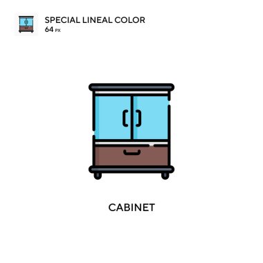 Kabine Basit vektör simgesi. Düzenlenebilir vuruş üzerine mükemmel renk modern pictogram.