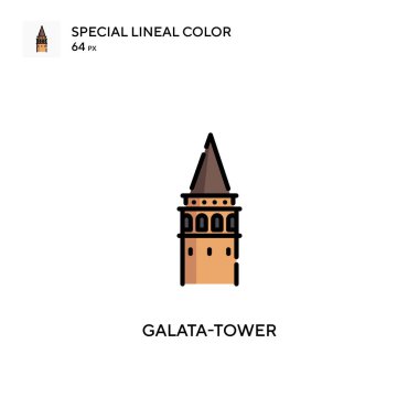 Galata kulesi basit vektör simgesi. Düzenlenebilir vuruş üzerine mükemmel renk modern pictogram.