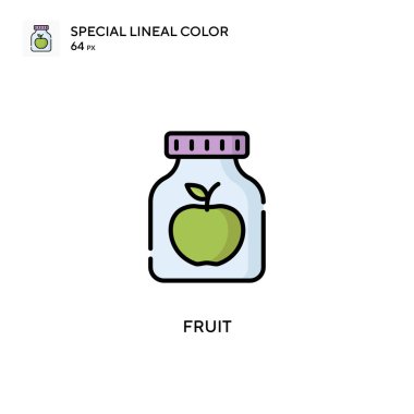 Meyve Basit vektör simgesi. Düzenlenebilir vuruş üzerine mükemmel renk modern pictogram.
