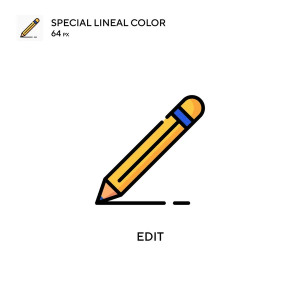 Einfaches Vektorsymbol Bearbeiten Perfekte Farbe Modernes Piktogramm Auf Editierbarem Strich — Stockvektor