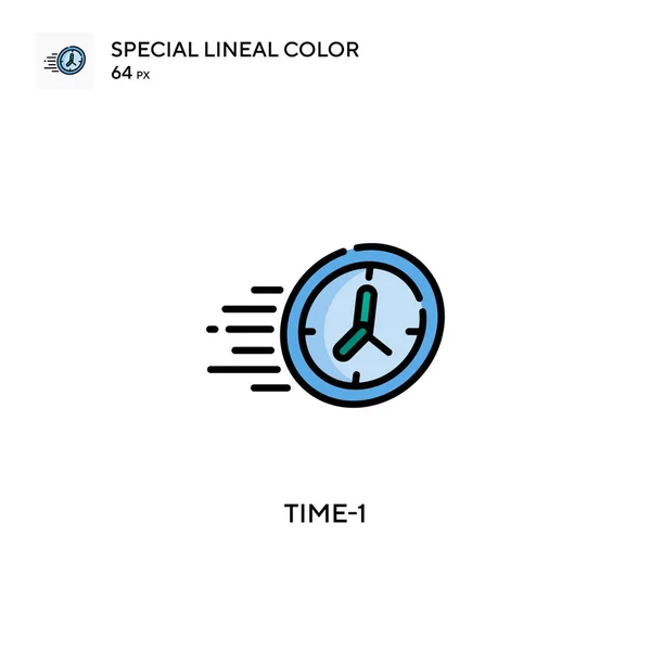 Time Simple Vector Icon Perfect Color Modern Pictogram Editable Stroke — Stock Vector