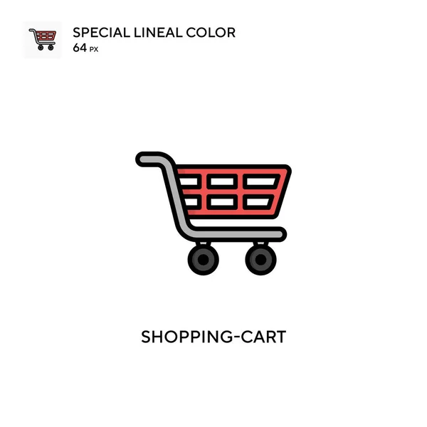 Shopping Cart Simple Vector Icon Perfect Color Modern Pictogram Editable — Stock Vector