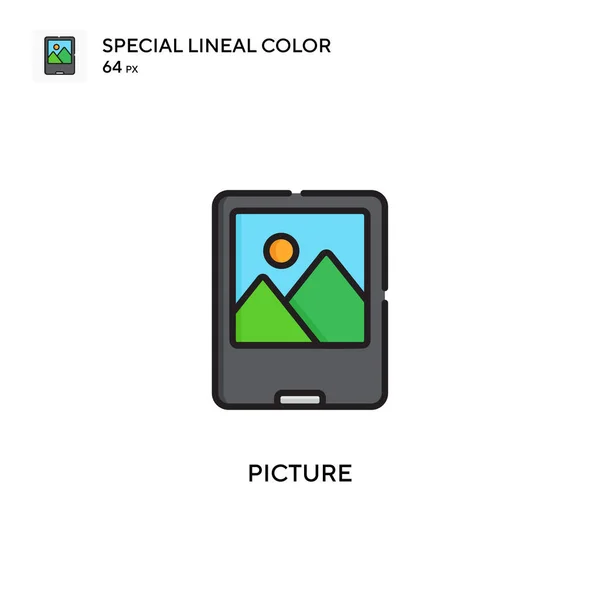 Picture Simple Vector Icon Perfect Color Modern Pictogram Editable Stroke — Stock Vector