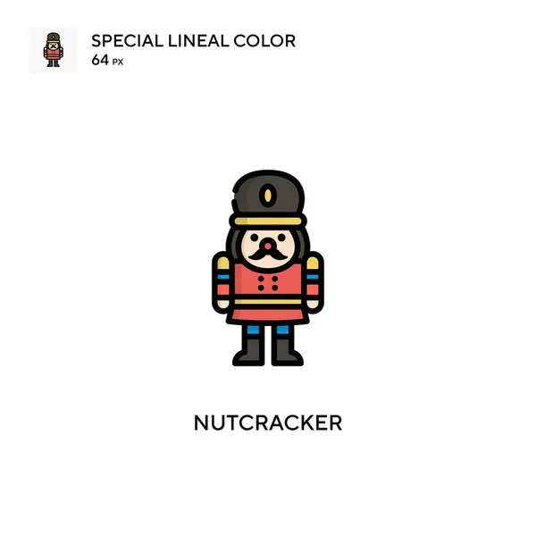Nutcracker简单向量图标 关于可编辑笔画的完美色彩现代象形文字 — 图库矢量图片