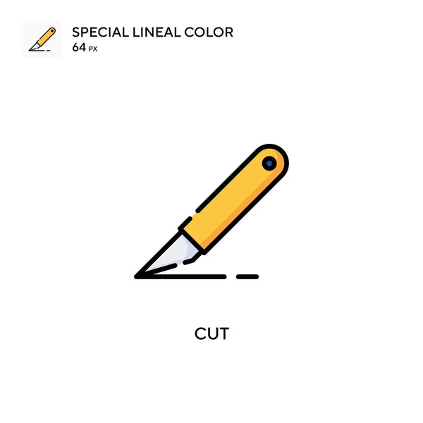 Couper Icône Vectorielle Simple Pictogramme Moderne Couleur Parfaite Sur Coup — Image vectorielle