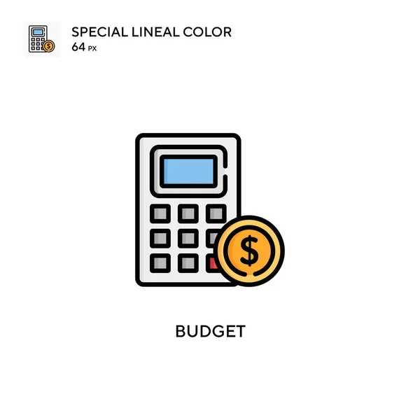 Budget Eenvoudige Vector Icoon Perfecte Kleur Modern Pictogram Bewerkbare Slag — Stockvector