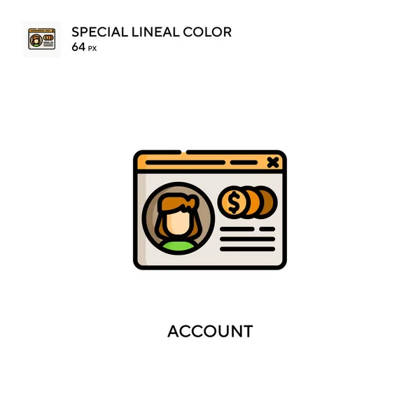 Account Eenvoudig Vectoricoon Perfecte Kleur Modern Pictogram Bewerkbare Slag — Stockvector