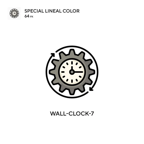 Wall Clock Icono Vector Simple Pictograma Moderno Color Perfecto Trazo — Vector de stock