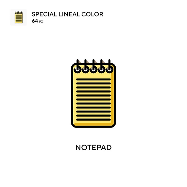 Notepad Simple Vector Icon Perfect Color Modern Pictogram Editable Stroke — Stock Vector