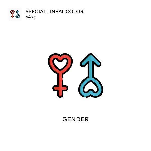 Значок Вектора Gender Simple Идеальный Цвет Современной Пиктограммы Редактируемый Штрих — стоковый вектор