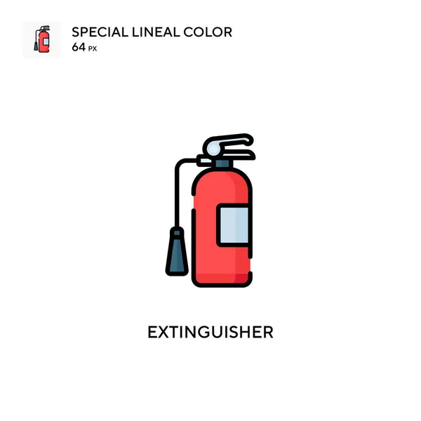 Extinguisher Icono Vector Simple Pictograma Moderno Color Perfecto Trazo Editable — Vector de stock