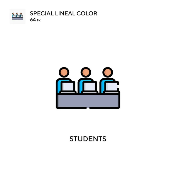 Studenti Icona Vettoriale Semplice Pittogramma Moderno Colori Perfetto Sul Tratto — Vettoriale Stock