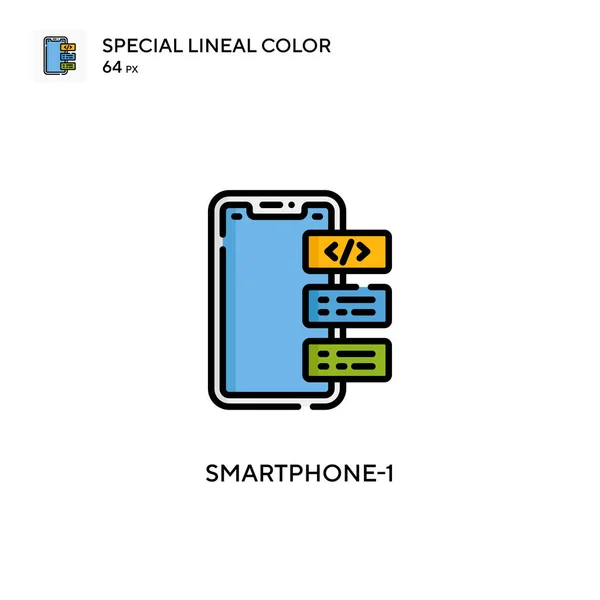 Smartphone Simple Vector Icon Perfect Color Modern Pictogram Editable Stroke — Stock Vector