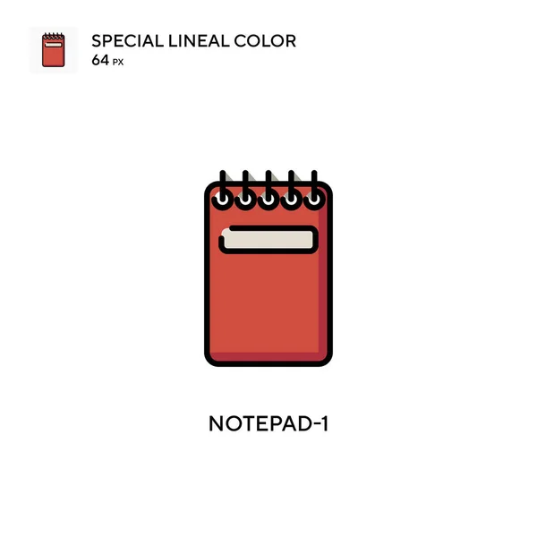 Notepad Простой Векторный Значок Идеальный Цвет Современной Пиктограммы Редактируемый Штрих — стоковый вектор