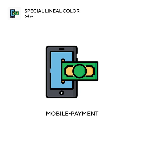 Mobile Payment Icône Vectorielle Simple Pictogramme Moderne Couleur Parfaite Sur — Image vectorielle