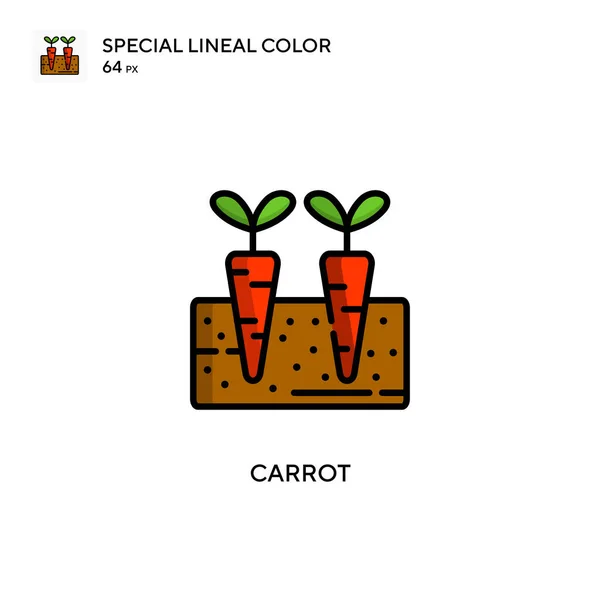 Морковь Простой Векторный Значок Идеальный Цвет Современной Пиктограммы Редактируемый Штрих — стоковый вектор