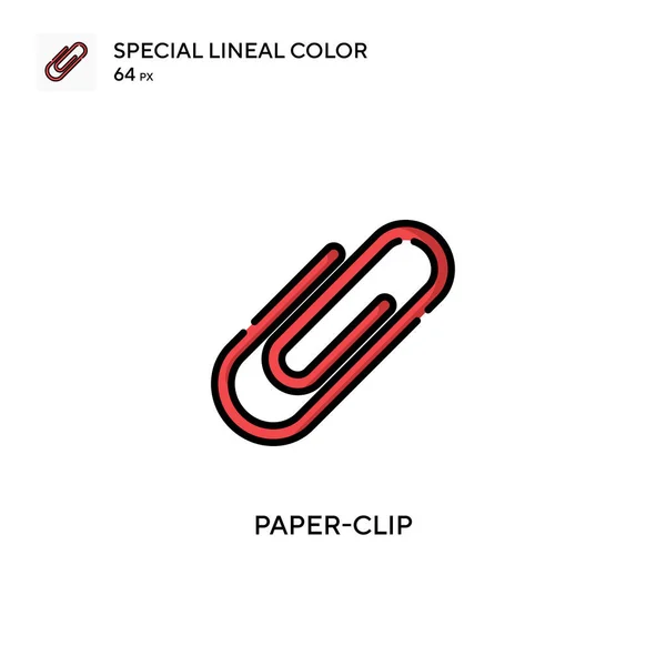 Clip Papel Icono Vector Simple Pictograma Moderno Color Perfecto Trazo — Vector de stock