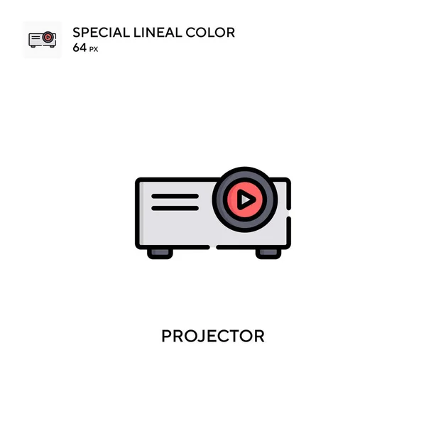 Projector Eenvoudig Vectoricoon Perfecte Kleur Modern Pictogram Bewerkbare Slag — Stockvector