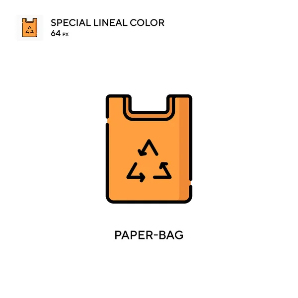 Paper Bag Simple Vector Icon Perfect Color Modern Pictogram Editable — Stock Vector