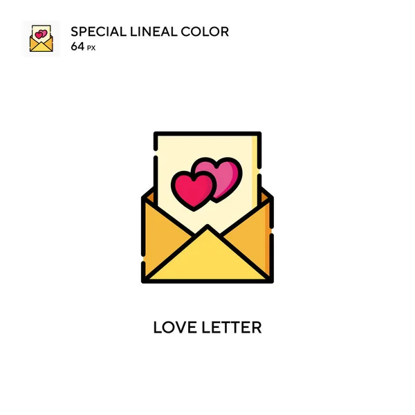 Любовная Буква Простой Векторный Значок Идеальный Цвет Современной Пиктограммы Редактируемый — стоковый вектор