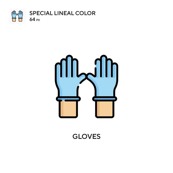 Guantes Icono Vector Simple Pictograma Moderno Color Perfecto Trazo Editable — Vector de stock