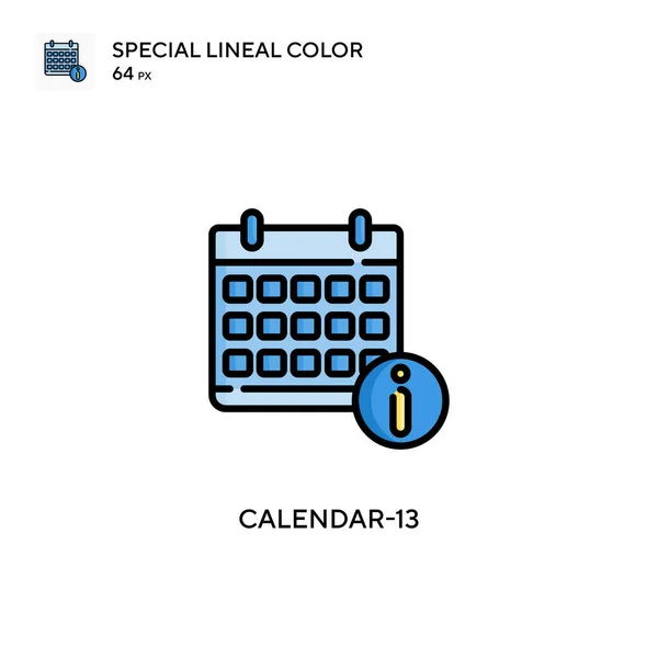 Calendar Icono Vector Simple Pictograma Moderno Color Perfecto Trazo Editable — Vector de stock