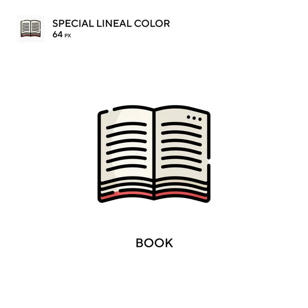 图书简单的矢量图标 关于可编辑笔画的完美色彩现代象形文字 — 图库矢量图片