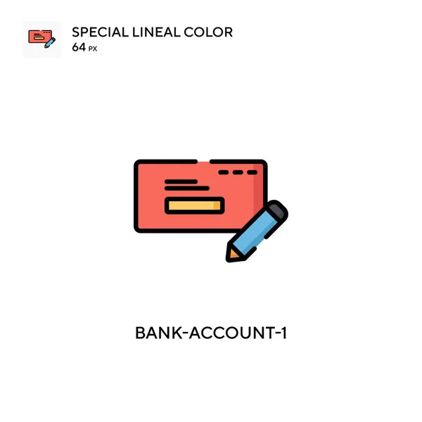 Bank Account Icône Vectorielle Simple Pictogramme Moderne Couleur Parfaite Sur — Image vectorielle