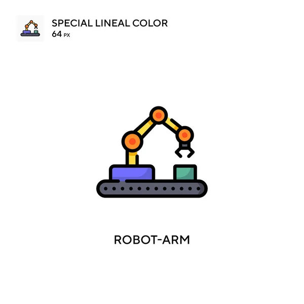 Robotkar Egyszerű Vektor Ikon Tökéletes Szín Modern Piktogram Szerkeszthető Stroke — Stock Vector