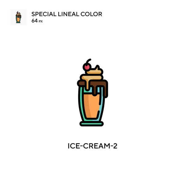 Ice Cream Eenvoudig Vectoricoon Perfecte Kleur Modern Pictogram Bewerkbare Slag — Stockvector