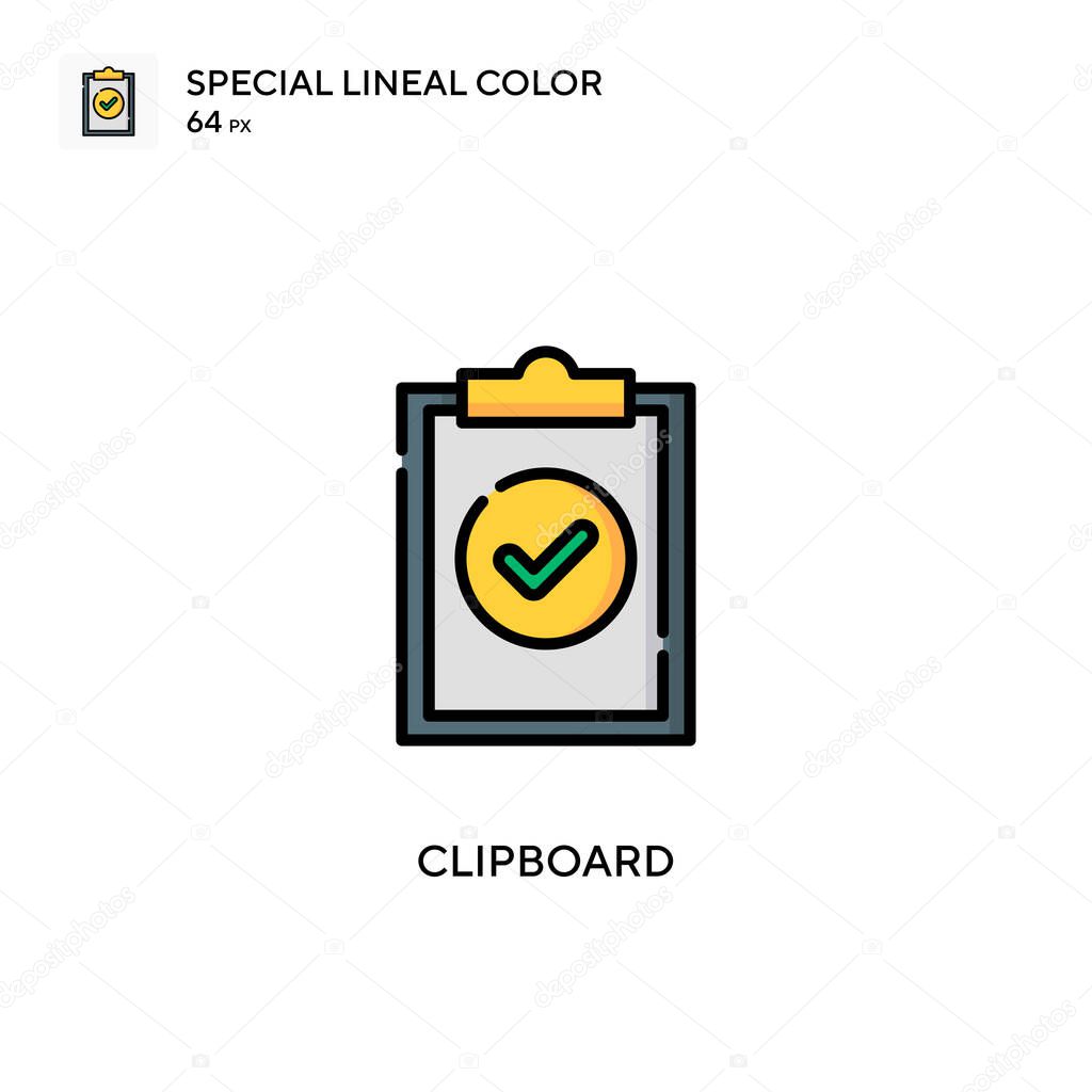 Clipboard Simple vector icon. Perfect color modern pictogram on editable stroke.
