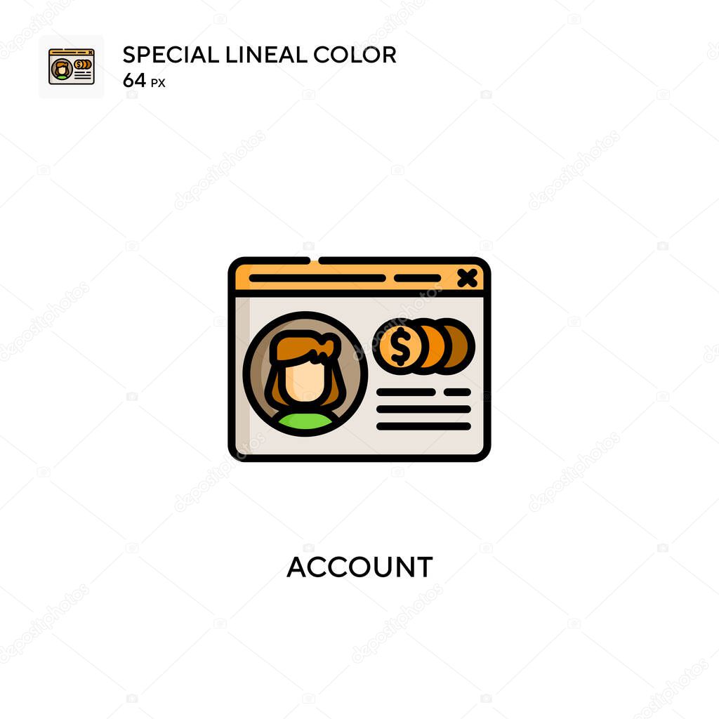 Account Simple vector icon. Perfect color modern pictogram on editable stroke.