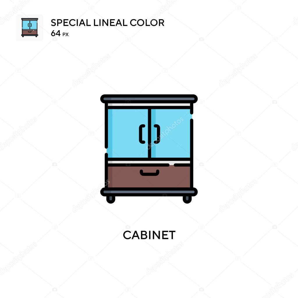 Cabinet Simple vector icon. Perfect color modern pictogram on editable stroke.