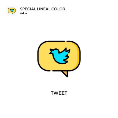 Tweet Simple vector icon. Perfect color modern pictogram on editable stroke. clipart