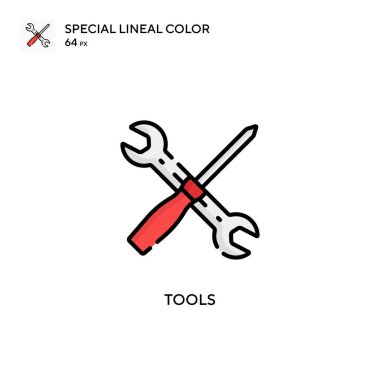Araçlar basit vektör simgesi. Düzenlenebilir vuruş üzerine mükemmel renk modern pictogram.