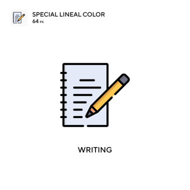 Basit vektör simgesi yazılıyor. Düzenlenebilir vuruş üzerine mükemmel renk modern pictogram.