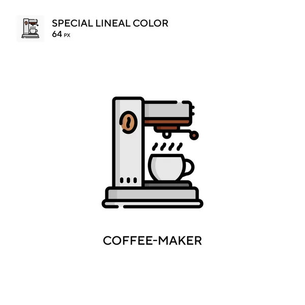 Coffee Maker Simple Vector Icon Perfect Color Modern Pictogram Editable — Stock Vector